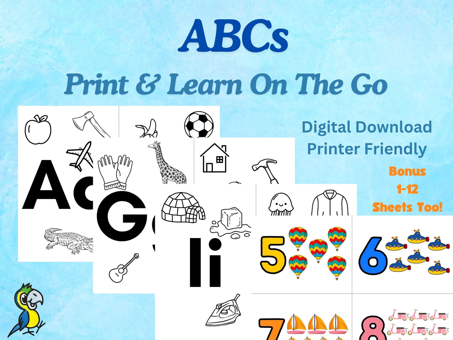 ABCs to Print & Learn On The Go