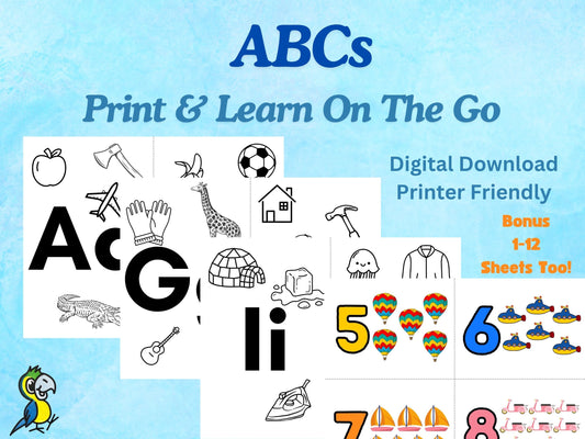 ABCs to Print & Learn On The Go
