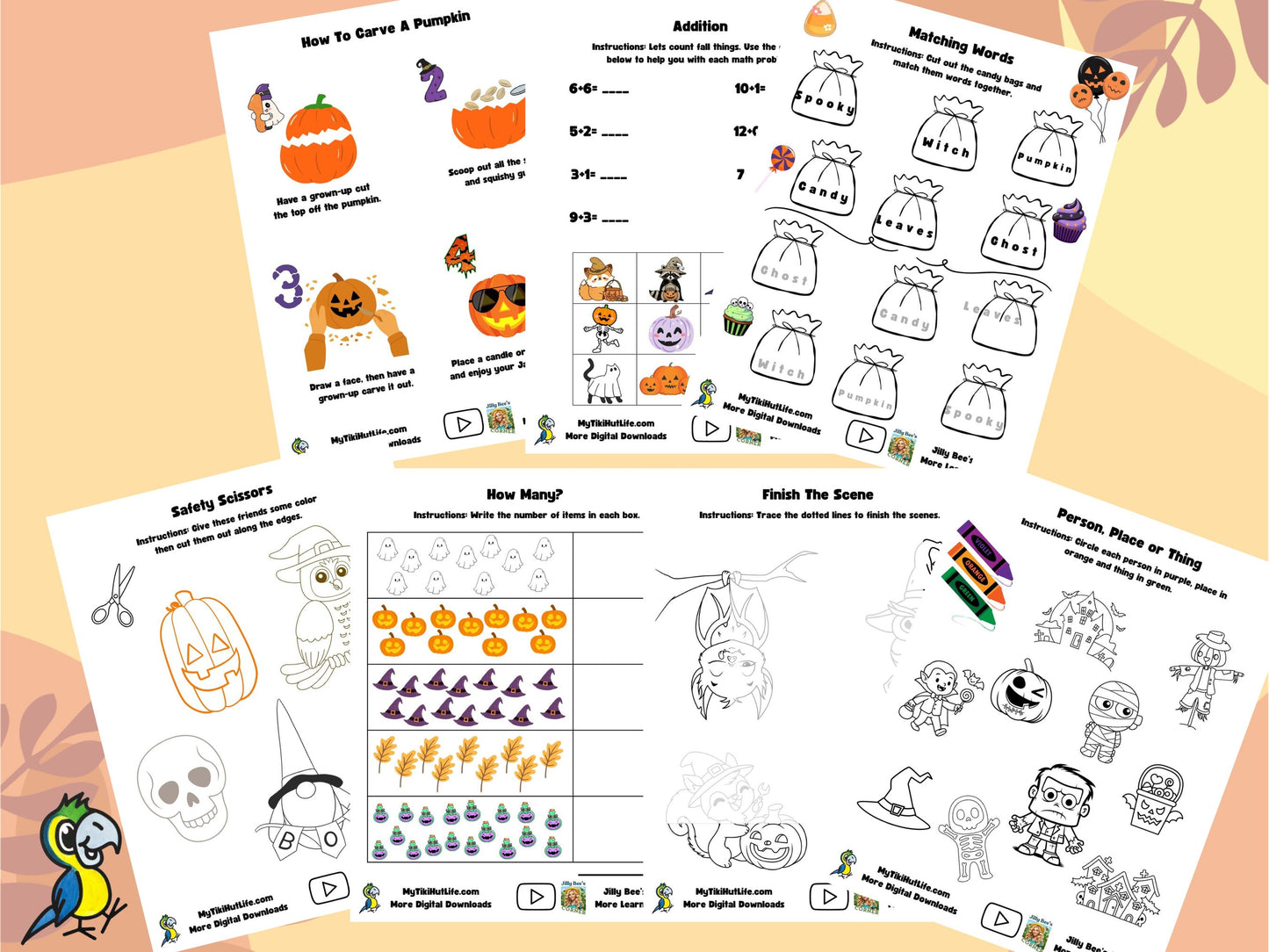 Fall Activity Packet- Toddlers, Preschool, Kindergarten Learning
