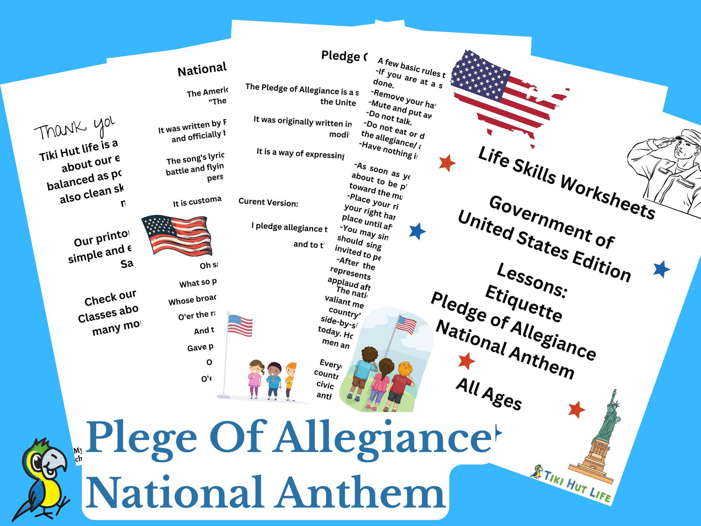 Pledge Of Allegiance & National Anthem Lesson