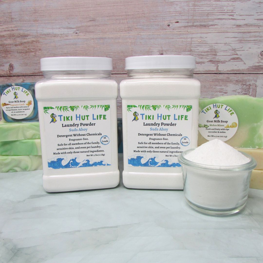 Tiki Hut Life Laundry Powder, All Natural, Clean Home, Chemical Free