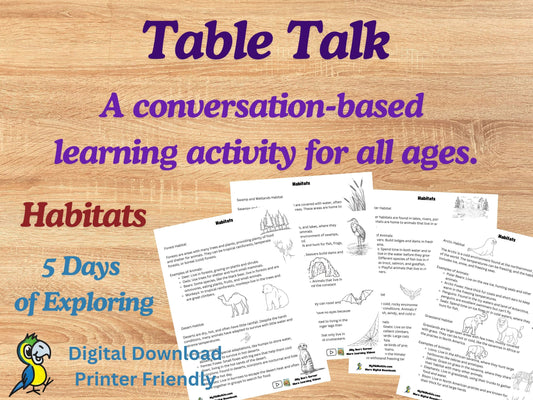 Table Talk: Habitats. A Conversation Based Activity