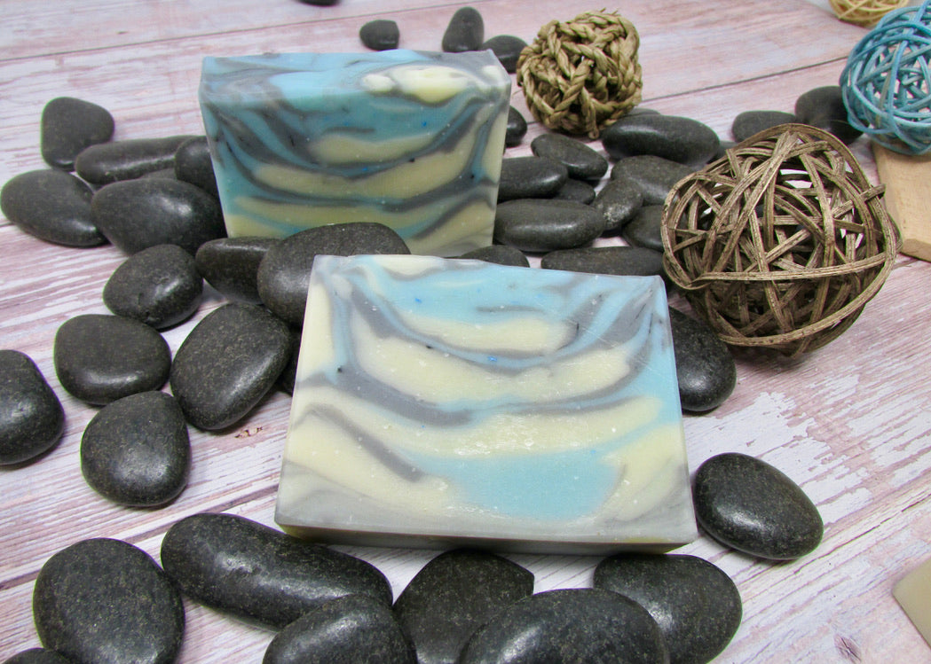 Captain's Catch Bar Soap. Goat milk soap. Spicy and smokey with notes of orange blossom, myth, bergamot oil, and sandalwood.
