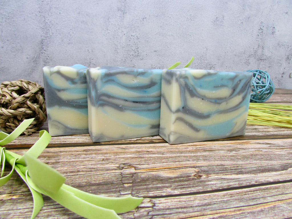 Captain's Catch Bar Soap. Goat milk soap. Spicy and smokey with notes of orange blossom, myth, bergamot oil, and sandalwood.