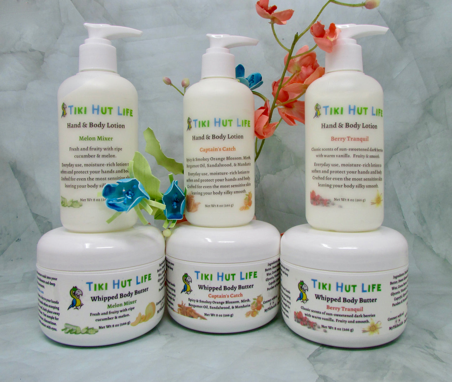 Hand & body lotion. Body butter. Mixed scents.