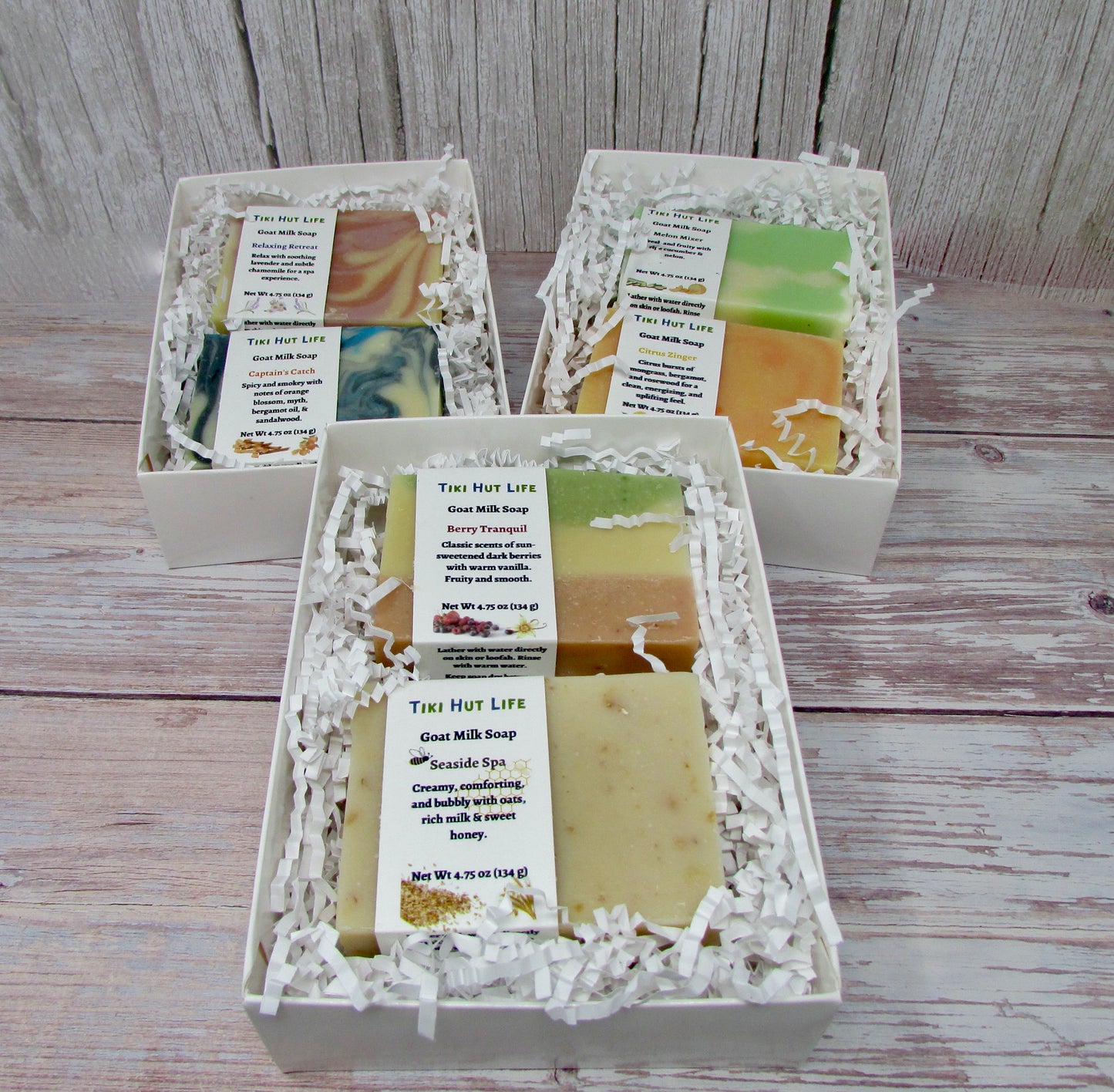 Choose your two favorite soaps in a gift box for you or a great gift.