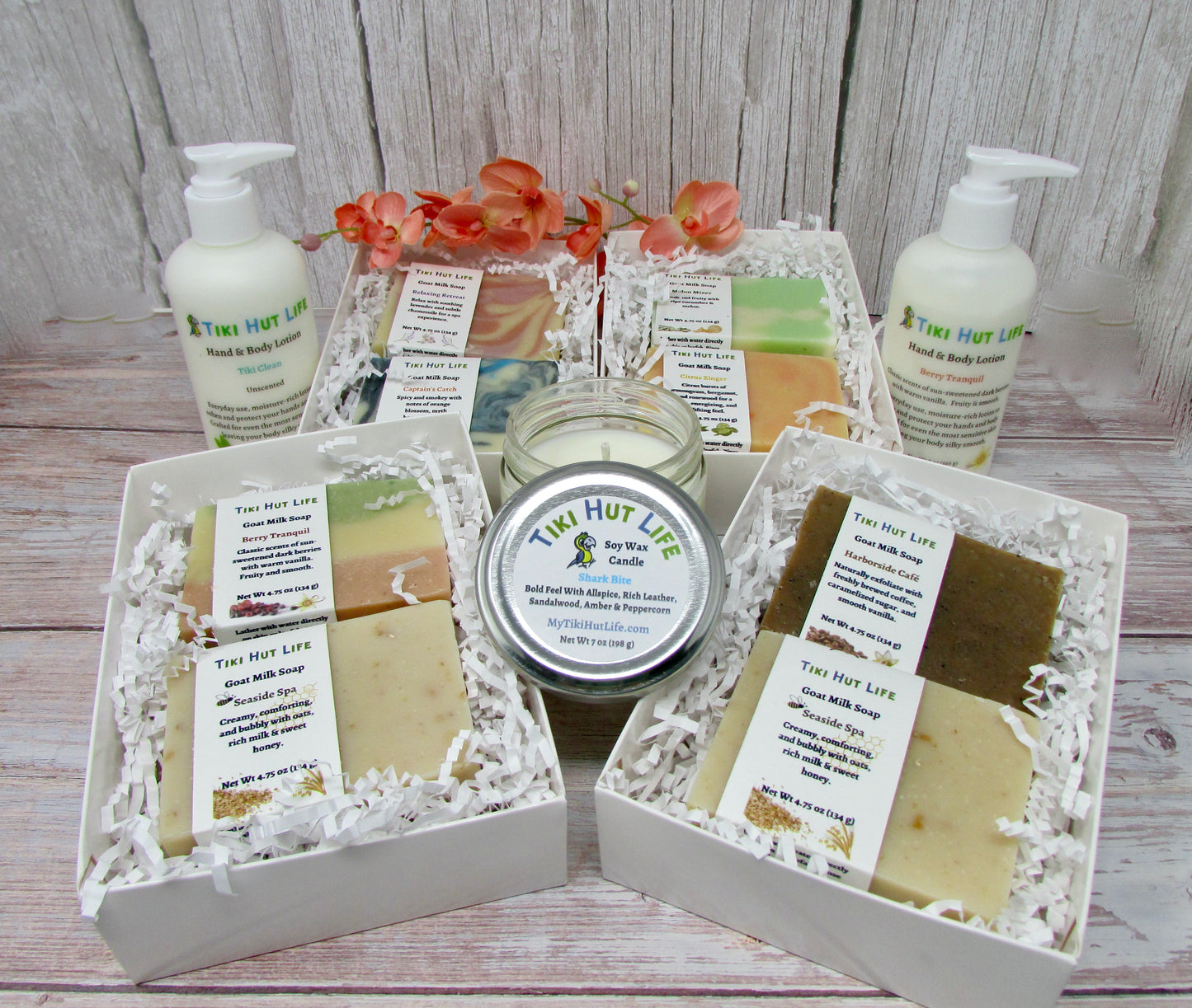 Choose your two favorite soaps in a gift box for you or a great gift.