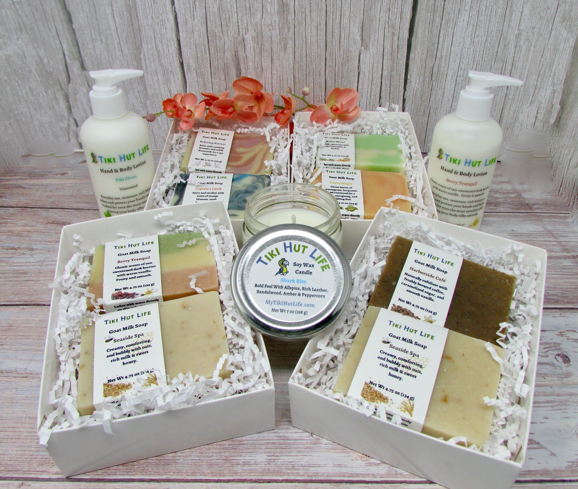 Choose your two favorite soaps in a gift box for you or a great gift.