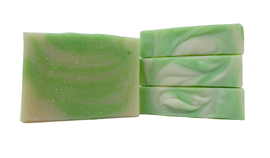 Melon Mixer Goat Milk Soap. Fresh and fruity with ripe cucumber and melon.
