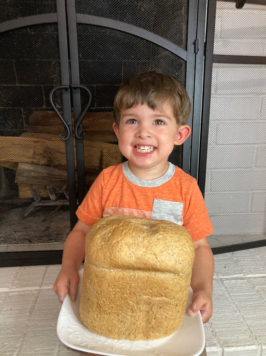 Homemade bread machine bread.