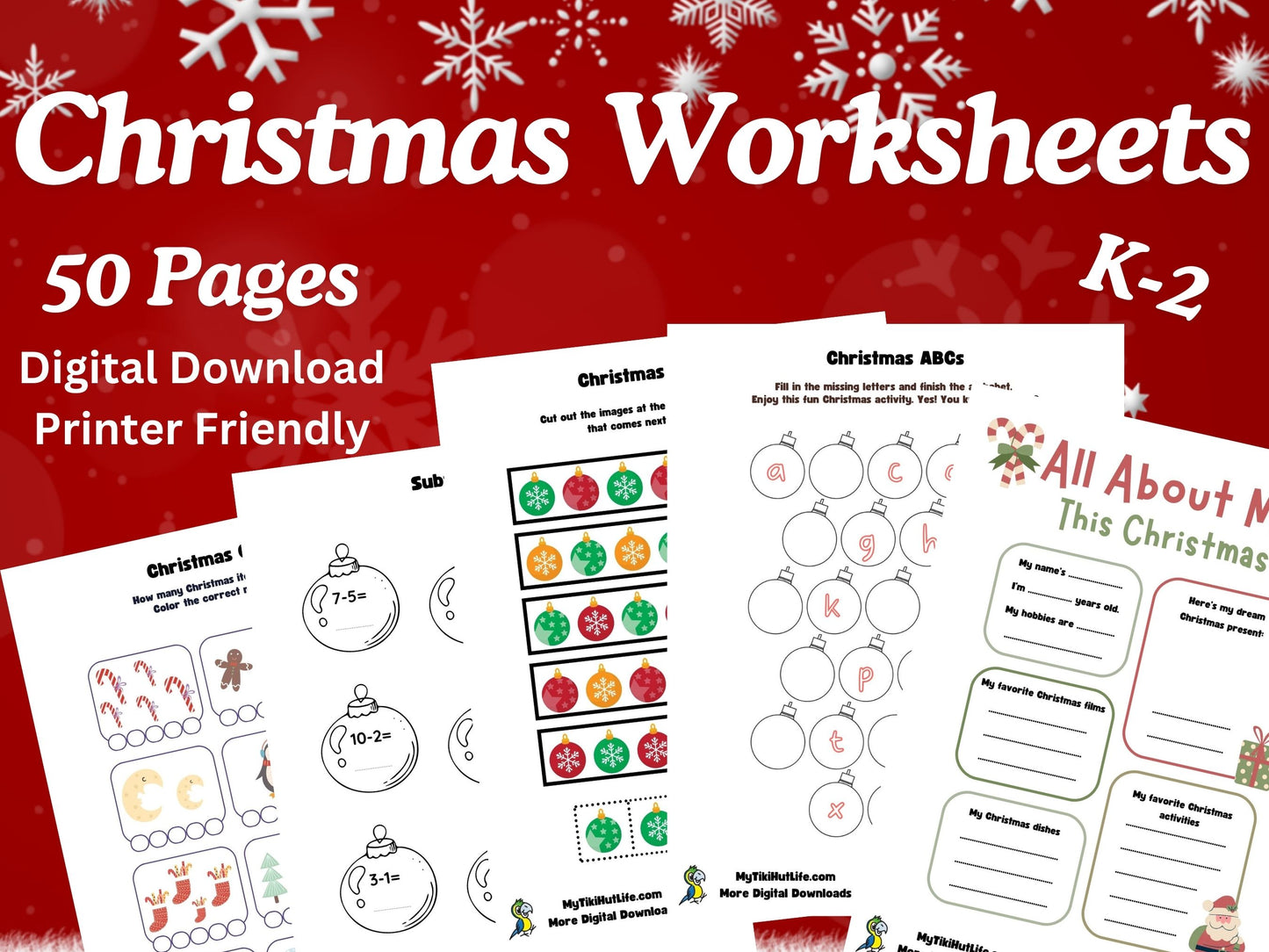Christmas Worksheets K-2