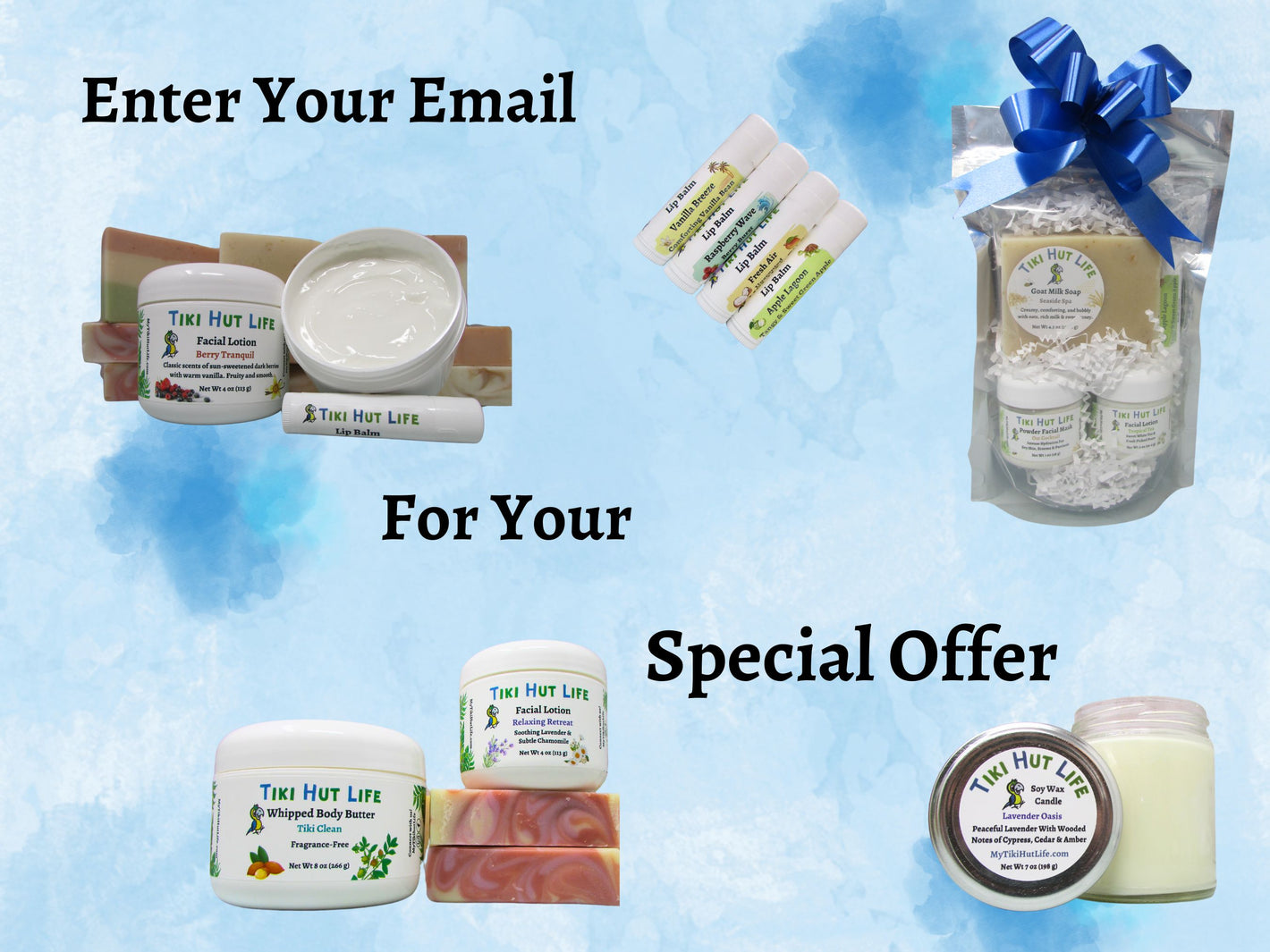 Tiki Hut Life Social Media Special Offer Email Subscribe