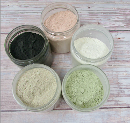 Facial Masks. Powders for 10 masks. Charcoal, french rose clay, french green clay, kaolin clay, walnut powder and more. 