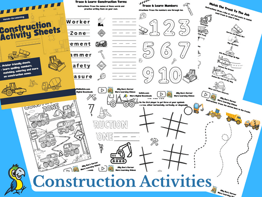 Construction Zone Worksheets