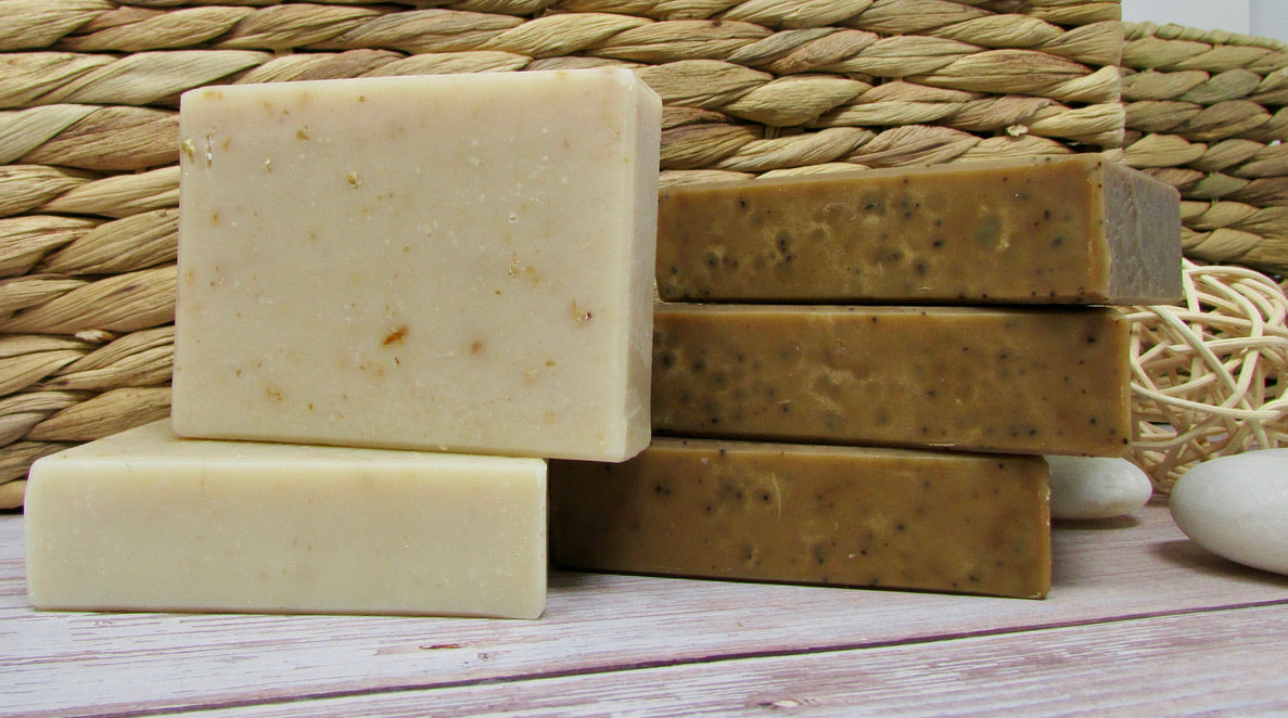 Harborside Cafe Goat Milk Bar Soap. Naturally exfoliate with freshly brewed coffee, caramelized sugar, and smooth vanilla. 