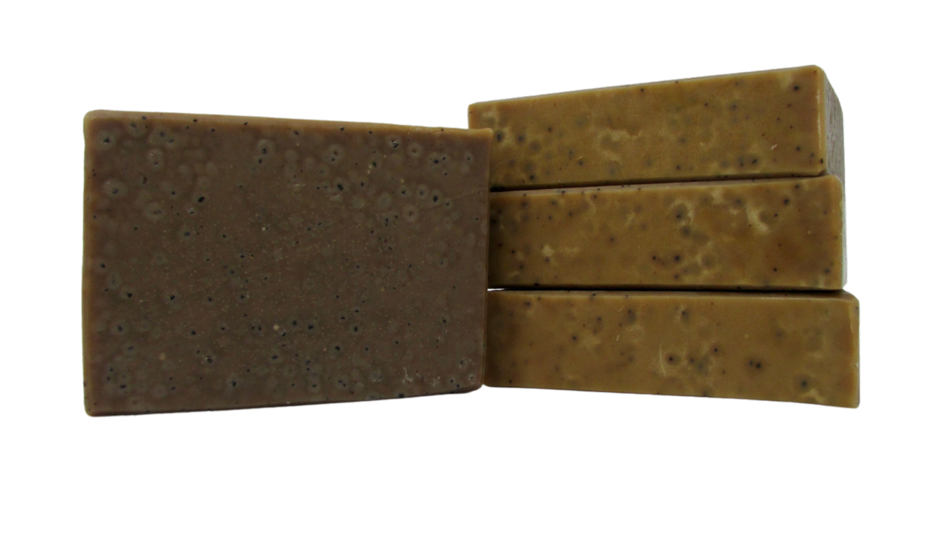 Harborside Cafe Goat Milk Bar Soap. Naturally exfoliate with freshly brewed coffee, caramelized sugar, and smooth vanilla. 