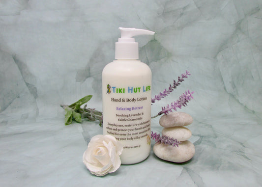 Hand & body lotion. Relax with soothing lavender and subtle chamomile for a spa experience.  Everyday use, moisture-rich lotion to soften and protect your hands and body.  Crafted for even the most sensitive skin leaving your body silky smooth.