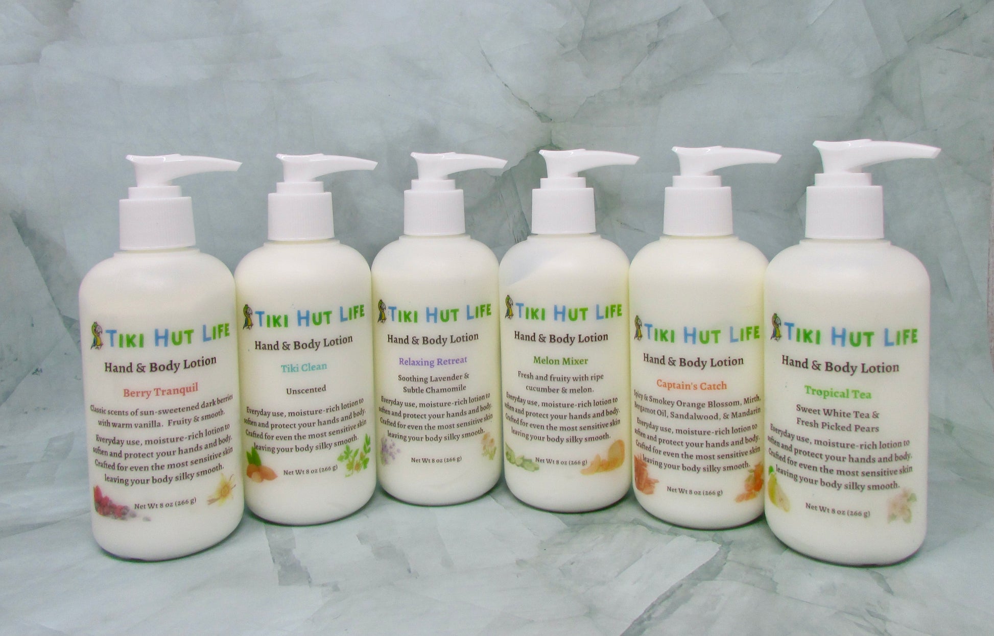 Hand & body lotion group image. 